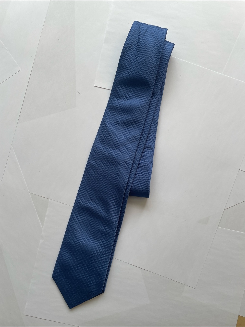 Classic Men's Blue Striped Silk Tie